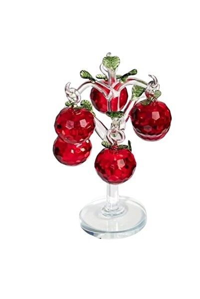 VeliumCraft Brad decorativ cu 6 mere de cristal, VeliumCraft, 17,5 x 13 cm