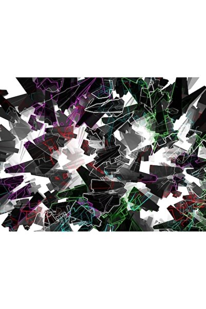 GRELYS PRINT Pictură pe pânză, Abstract 33, 80 x 60 cm, Ramă din lemn, Multic...