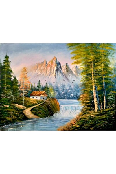 VeliumCraft Tablou Canvas Cabana ideala 29, 60x45 cm, natura, peisaj, stil pi...