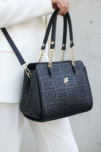 POLO CLUB Women's Polo 4 Compartment Chain Detailed Long Crossbody Strap & Handbag