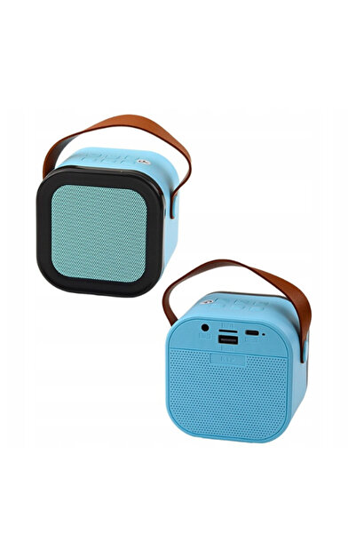 OEM Leantoys K12 wireless karaoke speaker, microphone, blue, 9x9x7cm