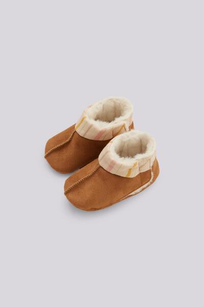Layette Bg Store Baby Girl Brown Booties