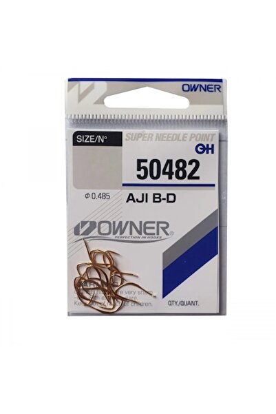 Owner Hooks 50482 Aji B-D, Pallet, 15 Pieces, Gold, for Cyprinids
