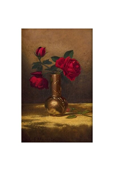 GRELYS PRINT Tablou canvas, Rosu auriu, 50 x 80 cm, Rama lemn, Multicolor