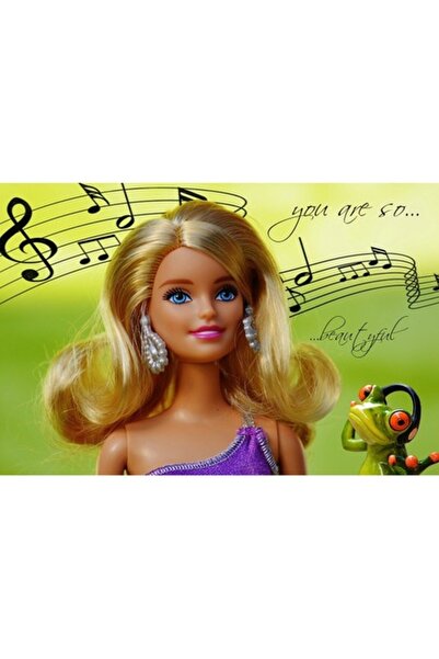 GRELYS PRINT Tablou Canvas, Papusa Barbie, 80 x 50 cm, Rama lemn, Multicolor