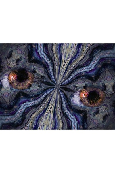 GRELYS PRINT Pictură pe pânză, Ochi abstract, 80 x 60 cm, Ramă din lemn, Mult...