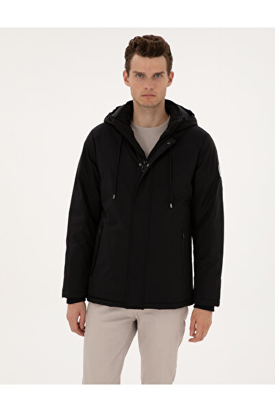 Pierre Cardin Siyah Kapüşonlu Mont 50313983-VR046