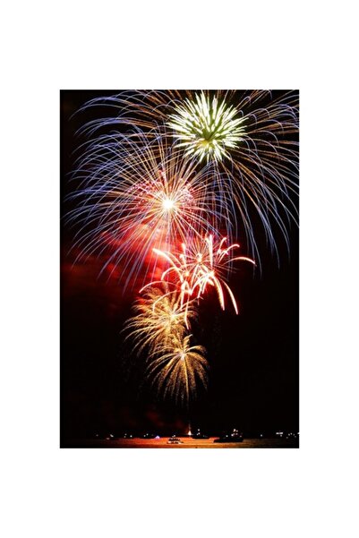 GRELYS PRINT Tablou Canvas, Artificii 333, 60 x 90 cm, Rama lemn, Multicolor