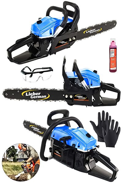 Lieber German Benzinli Yakıt Cimrisi Çift Egzoz 2.4hp 58cc Odun Kesme Bıçkı Z...