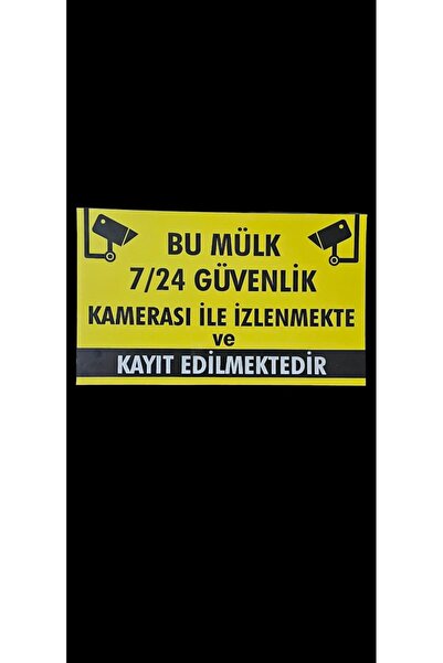 tnt art&desing Güvenlik Kamerası Uyarı Levhası (İşyeri, Bina, Fabrika, Yazlık için)