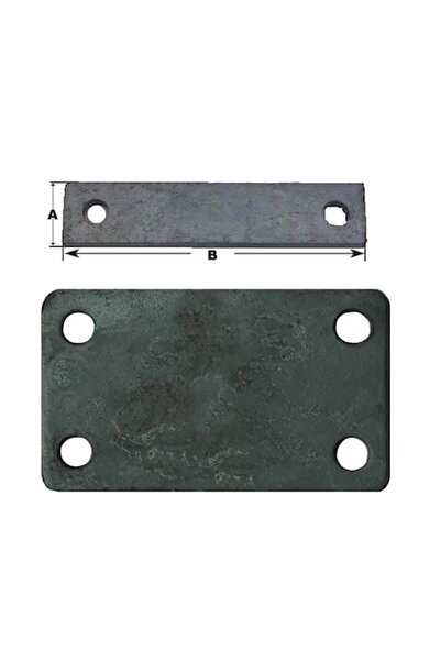 GFN Stainless Steel Mounting Plate, 80 x 120 mm, 6 mm Thickness, 4 Holes Ø11.5 mm