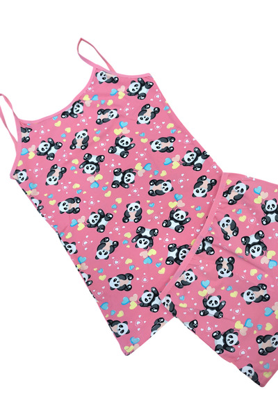 elmas kids Girls' 100% Cotton Tank Top Boxer Set