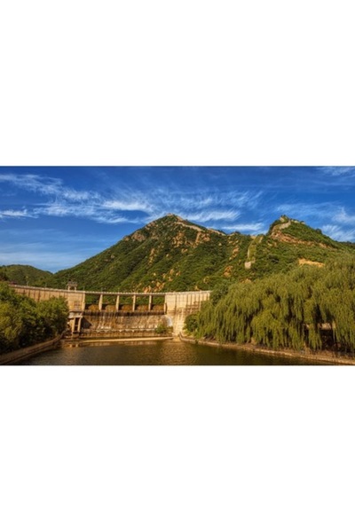 GRELYS PRINT Pictură pe pânză, Marele Zid Chinezesc, Baraj, 80 x 50 cm, Ramă ...