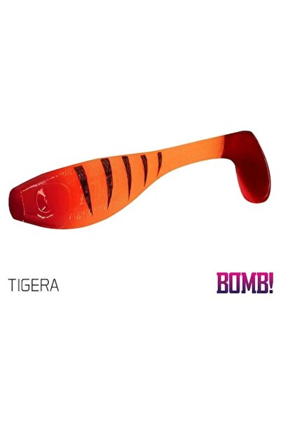 DELPHİN Bomb Fatty Soft Shad Lure, Tiger, 12 cm, 5 pcs/pack