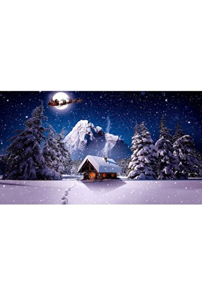 GRELYS PRINT Tablou Canvas, Peisaj, cabana ideala 20, zapada, lac, padure, 80...