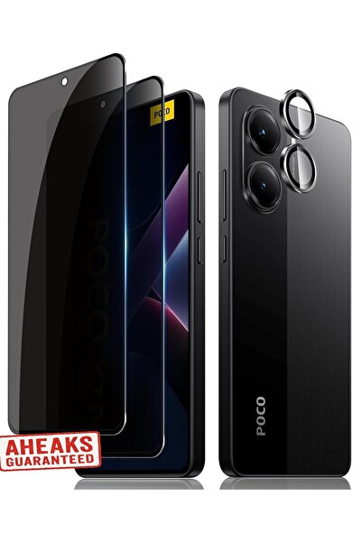 aheaks واقي شاشة Xiaomi Poco X7 Pro 5G Ghost + طبقة حماية للكاميرا، صلابة 9H ...