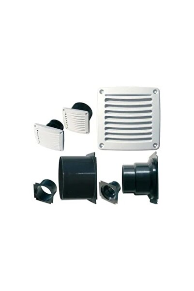 GFN Square ABS Vent with Sleeve, Ø65-70 mm, White, UV-resistant, 118x118 mm