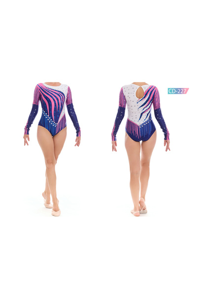 Rhytmine CD-227 Baskılı Cimnastik Mayo