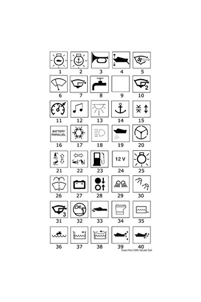 OSCULATI Illuminated Switches Gangplank V, Light Panels, Type V