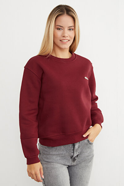 Fulla Moda Hanorac cu gât rotund cu 3 fire și accesorii metalice