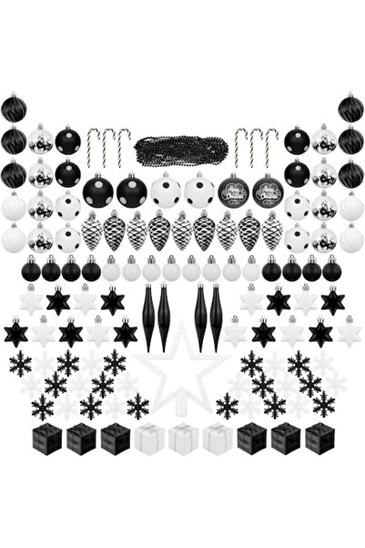 Utopia Set 125 ornamente pentru brad de Crăciun, ITART, diverse forme și dime...