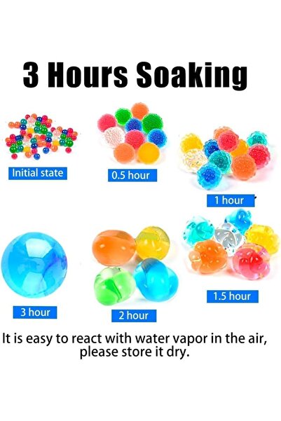REZZOSS Water Crystal Beads, 50000 Pieces Multicolour Water Pearls, Home Decor and Plant Growth