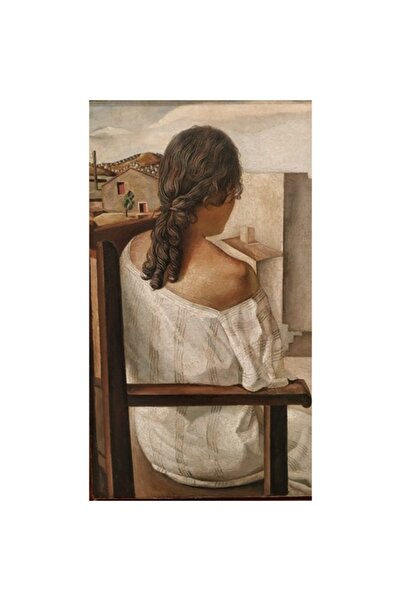 GRELYS PRINT Pictură pe pânză, Spate de fată, 50x90 cm, Ramă din lemn, Multic...