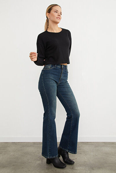 Fulla Moda Basic Crew Neck Thin Knit Sweater