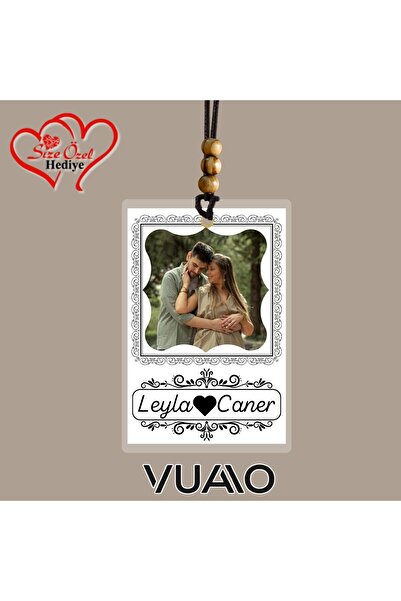 VUAO Kişiye Özel Fotoğraflı ve İsimli Araba Hediyesi Araba Süsü Dikiz Aynası Süsü - Size Özel Hediye