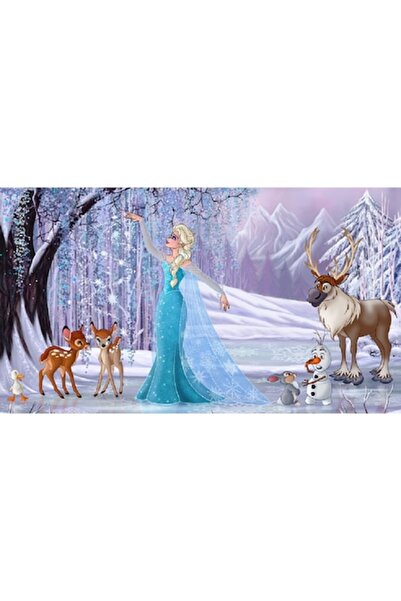 GRELYS PRINT Tablou Canvas, Printesa Elsa, 80 x 50 cm, Rama lemn, Multicolor