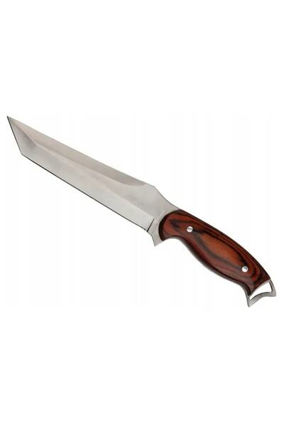 Yacht TNG Military hunting knife Finka, steel and wood, with sheath, 30 cm, Silver