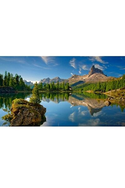 GRELYS PRINT Pictură pe pânză, Peisaj, Cabana Ideală 24, Munte, Lac, Pădure, ...