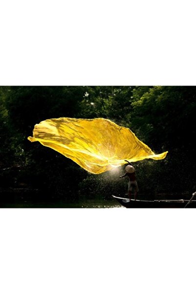 GRELYS PRINT Tablou Canvas, Pescar, 80 x 50 cm, Rama lemn, Multicolor