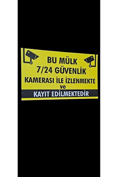 tnt art&desing Güvenlik Kamerası Uyarı Levhası (İşyeri, Bina, Fabrika, Yazlık için)