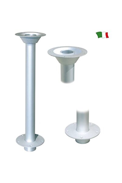 GFN Suport de masă Orione - Picior fix, Înălțime 600 mm, Tub 55 mm, Bază 160 mm, Aluminiu anodizat