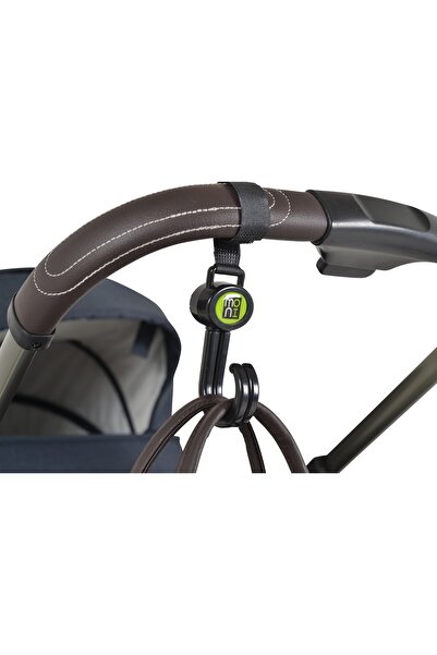 Moni Set 2 carlige duble Hooks pentru orice tip de carucior, prindere velcro,...