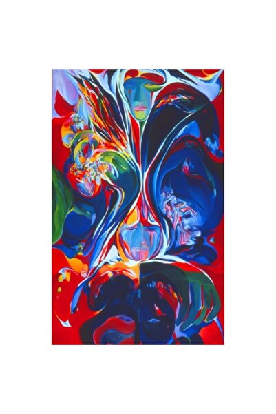 GRELYS PRINT Pictură pe pânză, figuri abstracte, 50 x 80 cm, ramă din lemn, m...