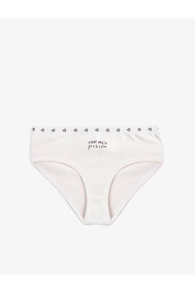 Koton Chiloți hipster din bumbac cu imprimeu inimă cu talie înaltă