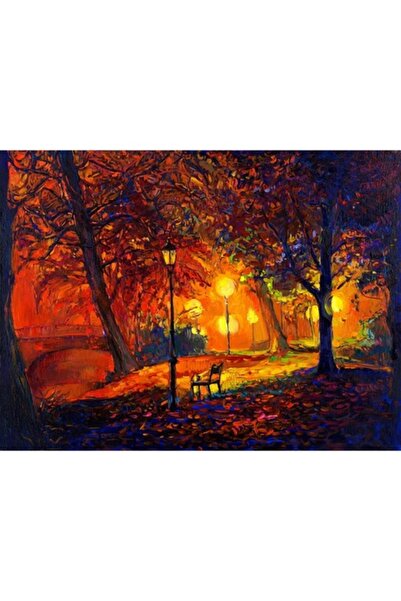 GRELYS PRINT Tablou Canvas, Felinare, Parc 1777, 80 x 60 cm, Rama lemn, Multi...