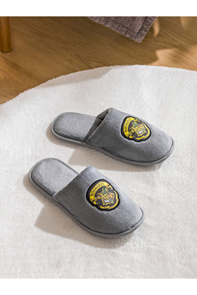 LC Waikiki Gray Harry Potter Printed Plush Men's House Slippers