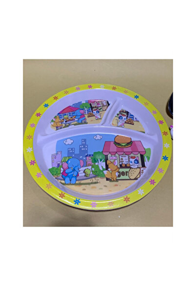 abnturk 3 Bölmeli Eğlenceli Hayvan Figürlü Çocuk Servis Kahvaltılık&Akşam Yem...