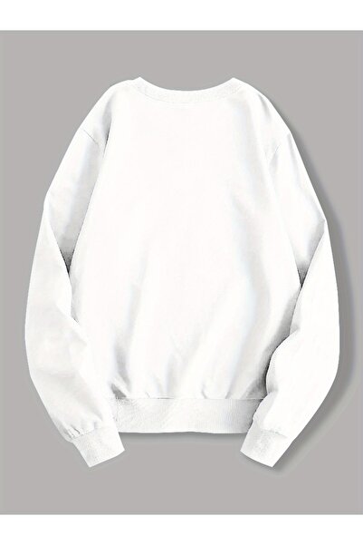 uyguntarz Sleepy Panda Printed Crew Neck Sweatshirt