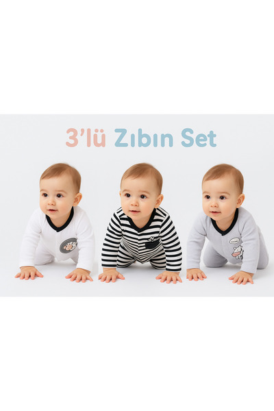 organic kids 3-Piece Baby Bodysuit Set for Newborns 0-3 Months, 100% Organic Cotton