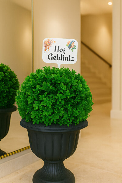 rosfloa rf Florya Decorative Front Door Welcome Flower Pot – Entrance Decor 60 cm