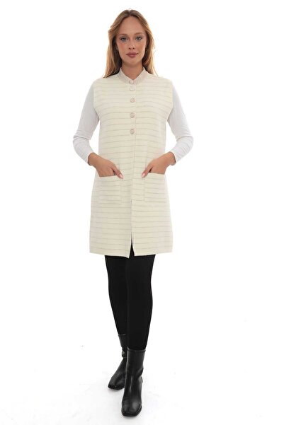 QUAWEAR Велосипедний комір, накладні кишені, бородатий ангорський жилет