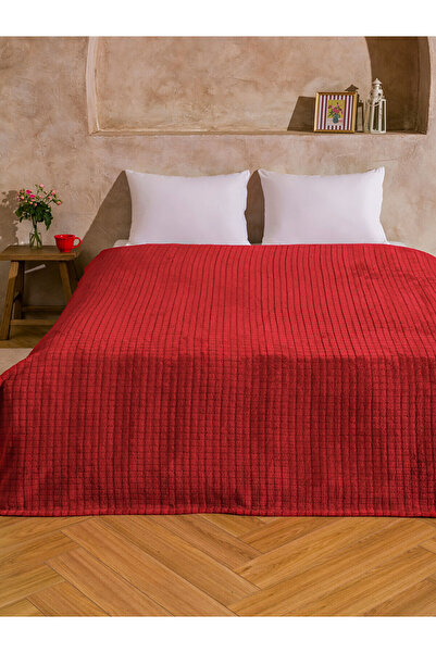 LC Waikiki Kirmizi Çift Kişilik Pelüş Battaniye 200x220 cm