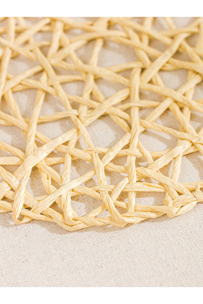 LC Waikiki Набір підносів з бежевого рогожа 2 шт. 37 см