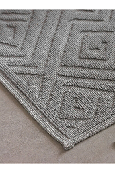 LC Waikiki Gray Patterned Bath Mat Set of 2