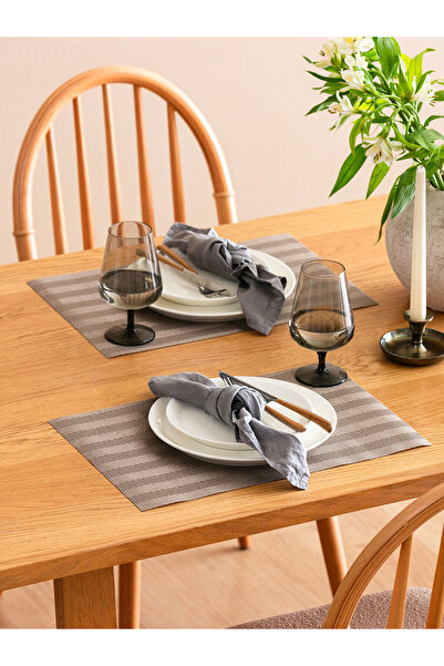 LC Waikiki طقم مائدة أمريكي بيج مكون من قطعتين مقاس 45×30 سم