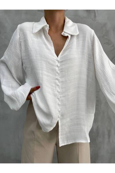 Butik BALON KOL FLOSS VİSCOSE GÖMLEK